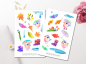 Preview: Herbst Vogel Regen Sticker Set